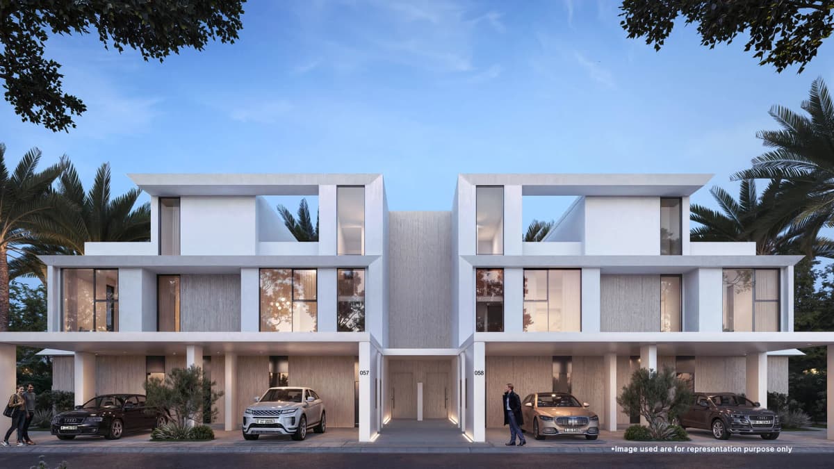 A sleek skating rink at Greenway, Emaar South, surrounded by lush greenery and modern architecture.