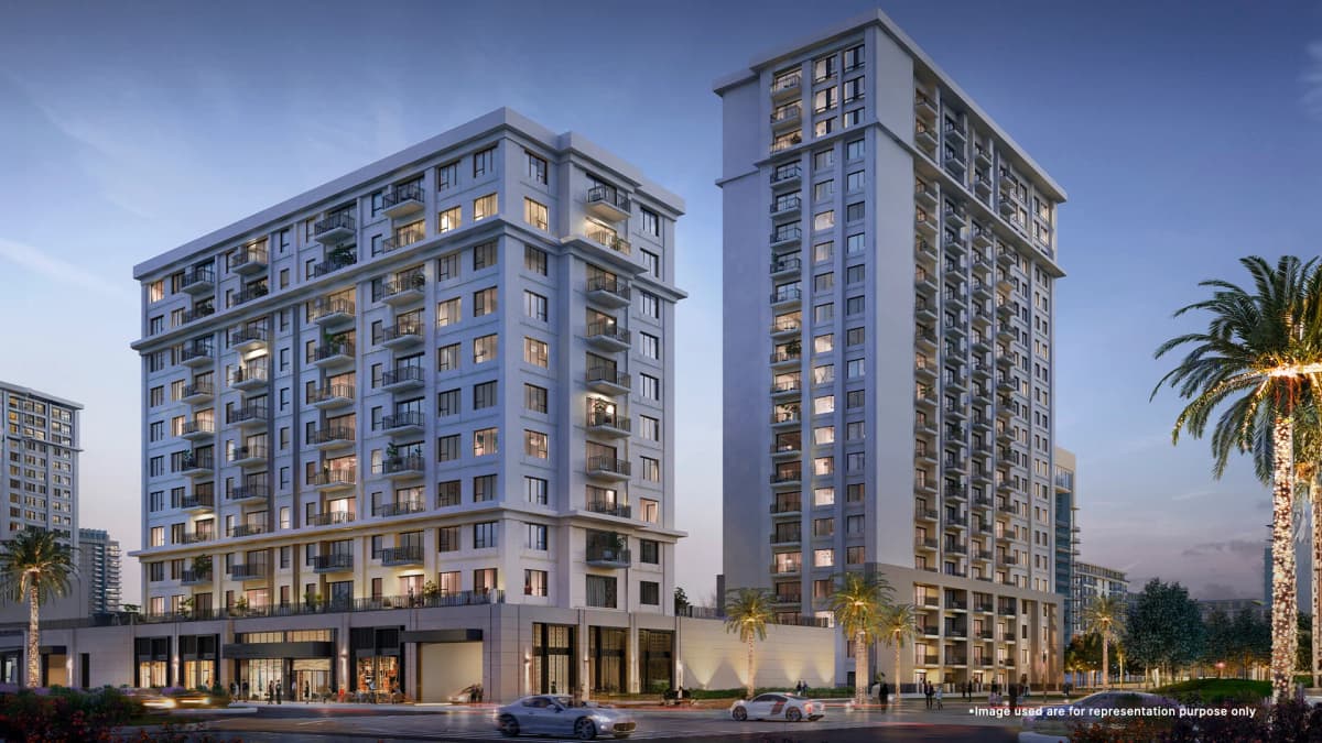 Modern Emaar Park Field at Dubai Hills Estate Apartments with spacious interiors and lush green surroundings