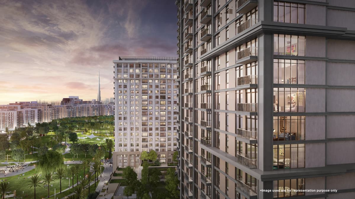 Stylish Emaar Lime Gardens Apartments at Dubai Hills Estate showcasing modern design and lush green surroundings