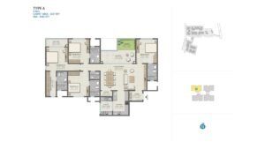 Shobha Neoplois Apartment in Panathur Marathali Bangalore Floor Plan Type A4 BHK