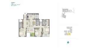 Shobha Neoplois Apartment in Panathur Marathali Bangalore Floor Plan Type F 3 BHK