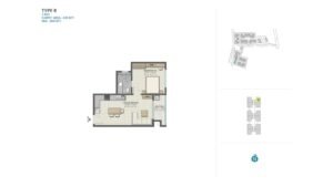 Shobha Neoplois Apartment in Panathur Marathali Bangalore Floor Plan Type R 1 BHK