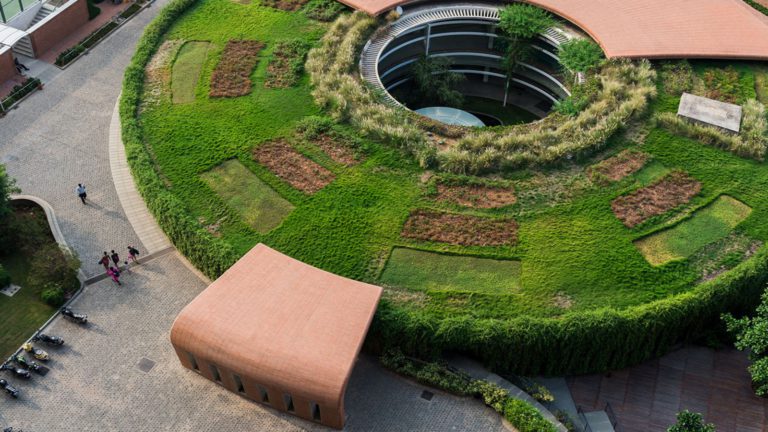 Total Environment - Windmills of Your Mind - Aerial view of landscaped roof of clubhouse