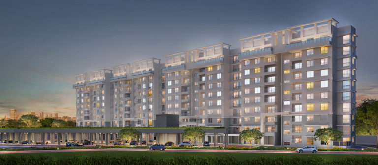 Purva Promenade Apartments in Hennur Road, Bangalore Elevation Night