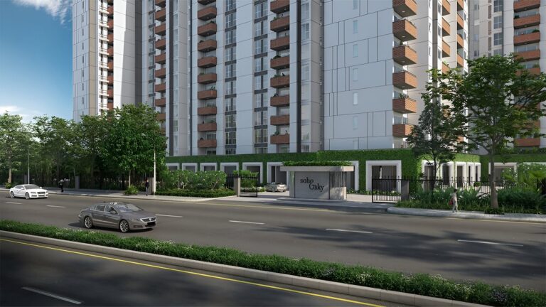 Assetz Soho & Sky Apartment in North Bangalore Front View Entrance