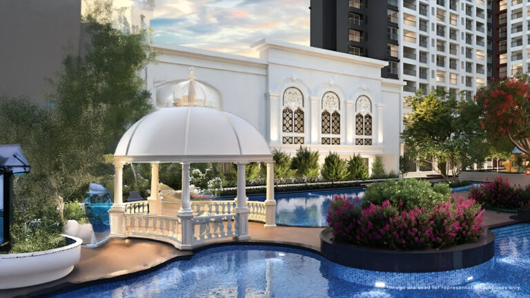 sobha windsor Apartment in whitefield Bangalore lounge beside the stylish swimming pool