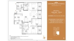 Godrej Athena apartment in indrangar bangalore Floor Plan Block G 3 Bhk Luxe Type 03 Floor G,1,2,3,4