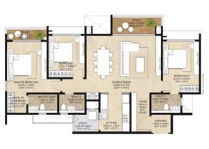 Mahindra-Eden-3BHK-GREENS-Floor-Plan