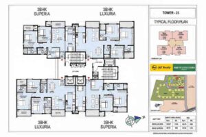 L&T Raintree-Boulevard 3BHK-Luxuria-Superia-Floor-Plan