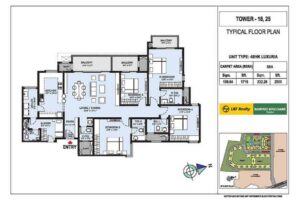 L&T-Raintree-Boulevard-4BHK-Luxuria-Floor-Plan