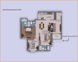 Purva-Westend-3-BHK-Floor-Plan