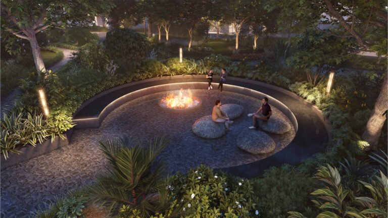 Capstone Life Midsummer Rain villa in Off IVC Road in Bangalore bonfire place