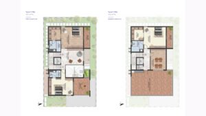 Capstone Life Midsummer Rain villa in Off IVC Road in Bangalore floor plan 40 X 67 ft. Villa 1 floor 1 & 2