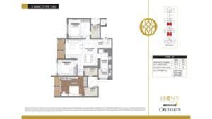 Ebony at Brigade Orchards Apartment in Devanahalli, Bangalore 3 BHK TYPE -B