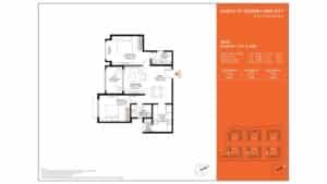 Barce at Godrej MSR City Apartment in North Bangalore floor plan 2 BHK 1st & 2nd floor 90
