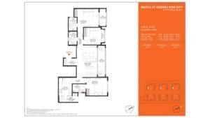Barce at Godrej MSR City Apartment in North Bangalore floor plan 3 BHK Luxe 2nd floor