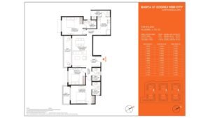Barce at Godrej MSR City Apartment in North Bangalore floor plan 3 BHK Luxe Floors 3 to 15