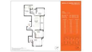 Barce at Godrej MSR City Apartment in North Bangalore floor plan 3 BHK floor 3 to 15