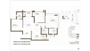 Embassy Edge apartment in embassy spring north bangalore 3 bhk SA 1392 .5 sft