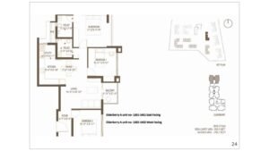 Embassy Edge apartment in embassy spring north bangalore floor plan 3 bhk 2t SA 1290.7 sqft