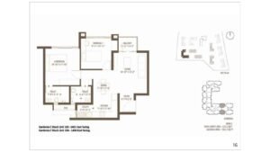 Embassy Edge apartment in embassy spring north bangalore floor plan gardenia C Block unit 101-1401 eaast facing