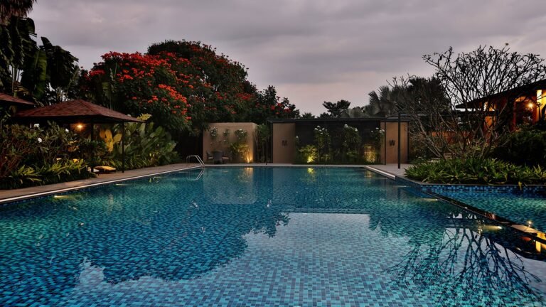 Frangipani estates villa plots in sarjapur road bangalore color pool