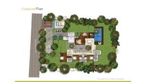 Frangipani estates villa plots in sarjapur road bangalore couryard floor plan