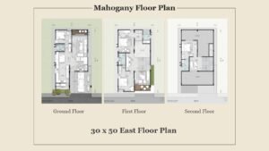 Lake Estate Villa Plots in Bangalore Mahogany Floor Plan 30 X 50 East floor plan