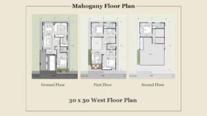Lake Estate Villa Plots in Bangalore Mahogany Floor Plan 30 X 50 west floor plan