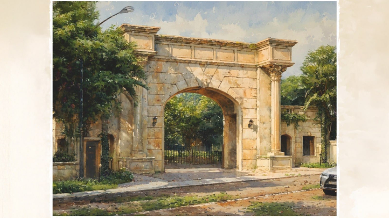 Legacy Mihira Villa Plots in STRR road, Bangalore entrance