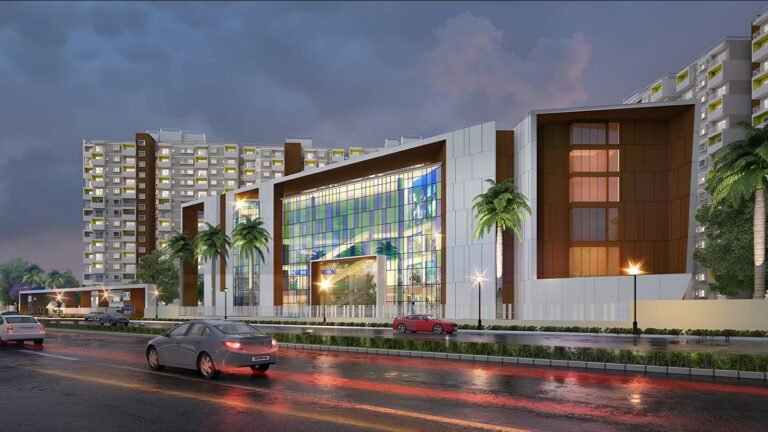 Sattva Park Cubix Apartment in North Bangalore Commercial View
