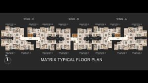 Sattva Park Cubix Apartment in North Bangalore Floor Plan MATRIX TypicalFloor scaled