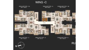 Sattva Park Cubix Apartment in North Bangalore Floor Plan Rubik Wing Thumb