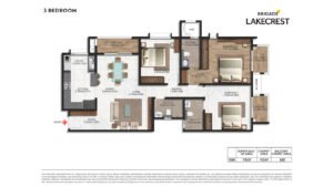 Brigade Lakecrest Apartment in Bangalore 3 BHK