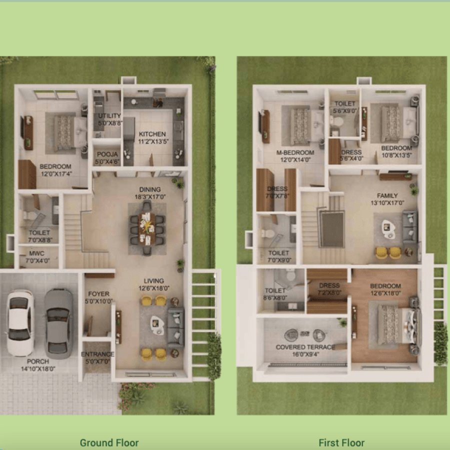 Adarsh-Sanctuary-West-Facing-B-2-Floor-Plan