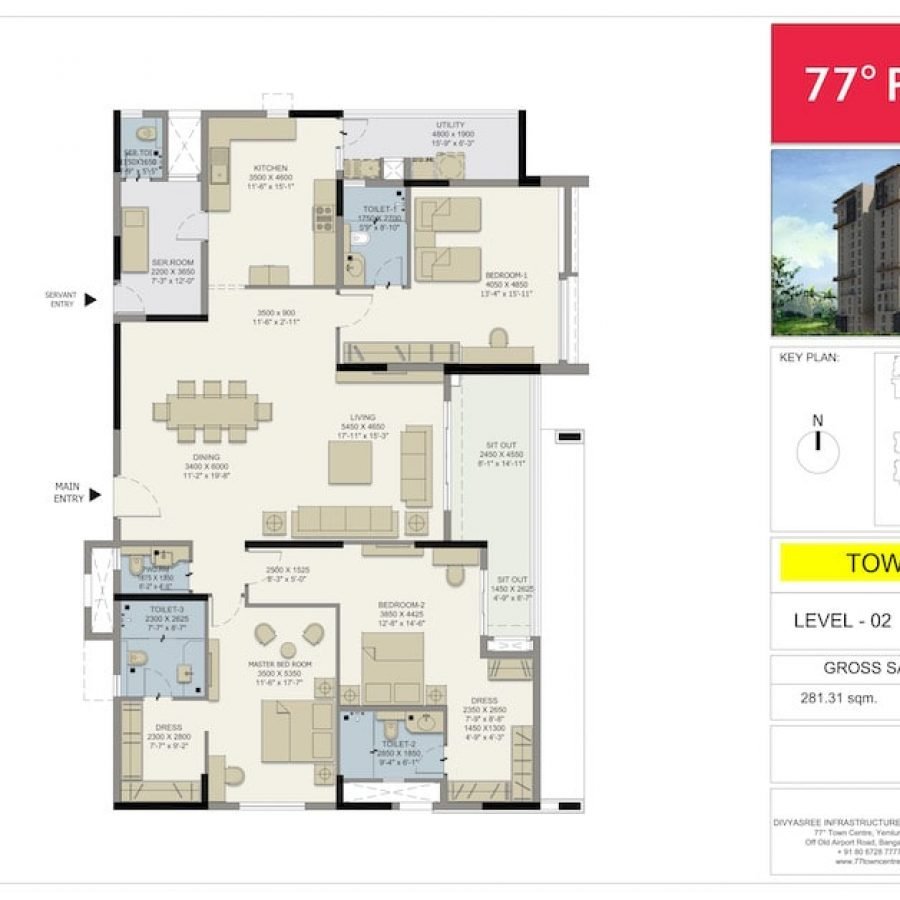 DivyaSree-77-Place-3BHK-LUX-Floor-Plan