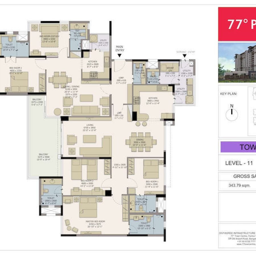DivyaSree-77-Place-4BHK-Floor-Plan