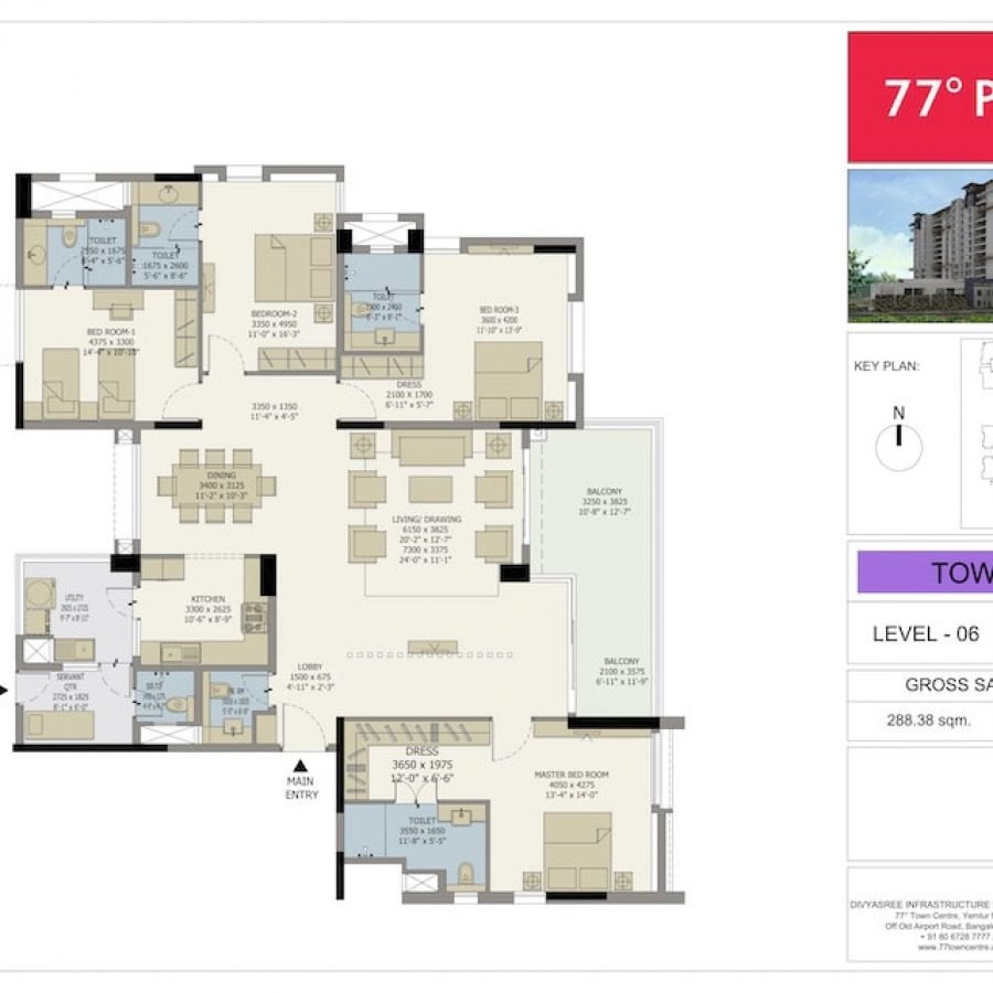 DivyaSree-77-Place-4BHK-LUXURY-Floor-Plan