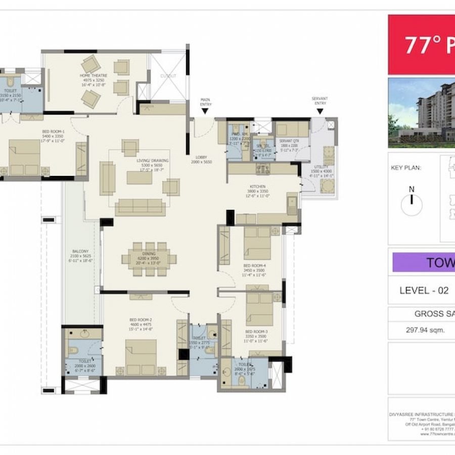 DivyaSree-77-Place-4BHK+HT-Floor-Plan