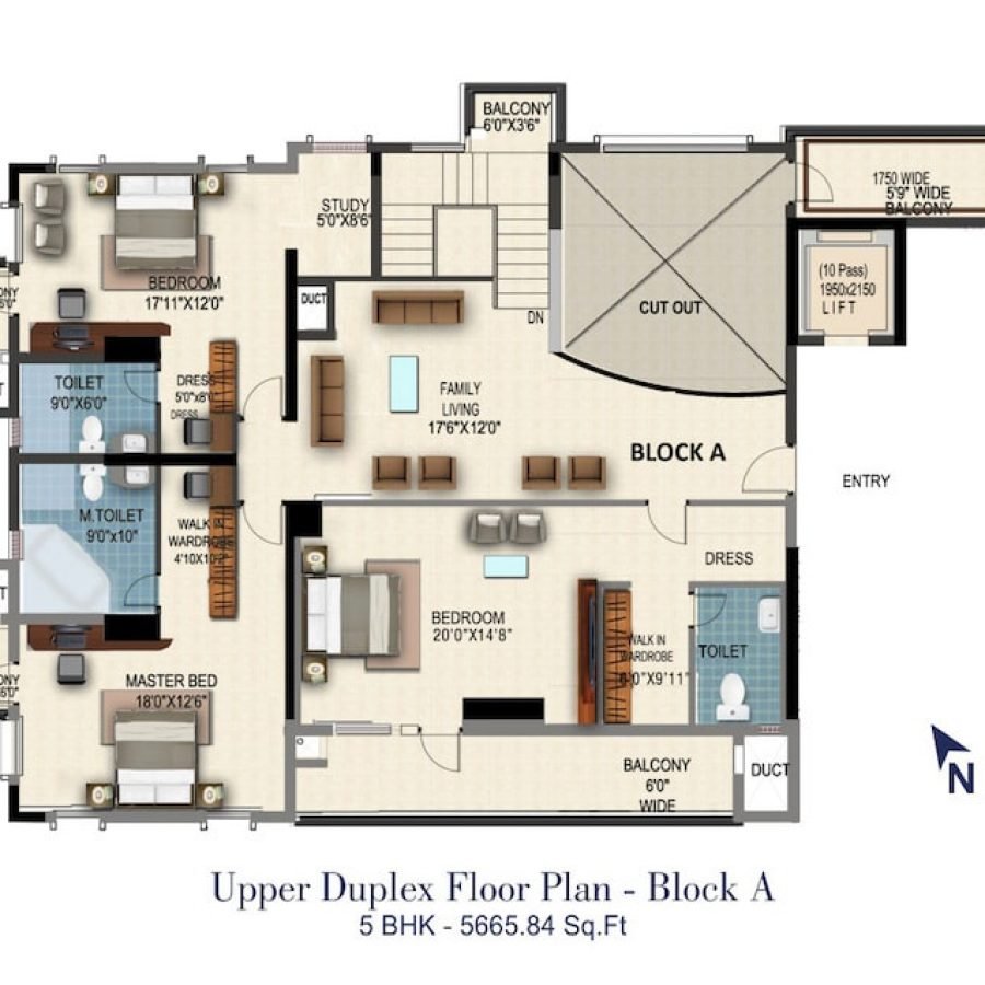 HM-Grandeur-5-BHK-Upper-Duplex-Floor-Plan