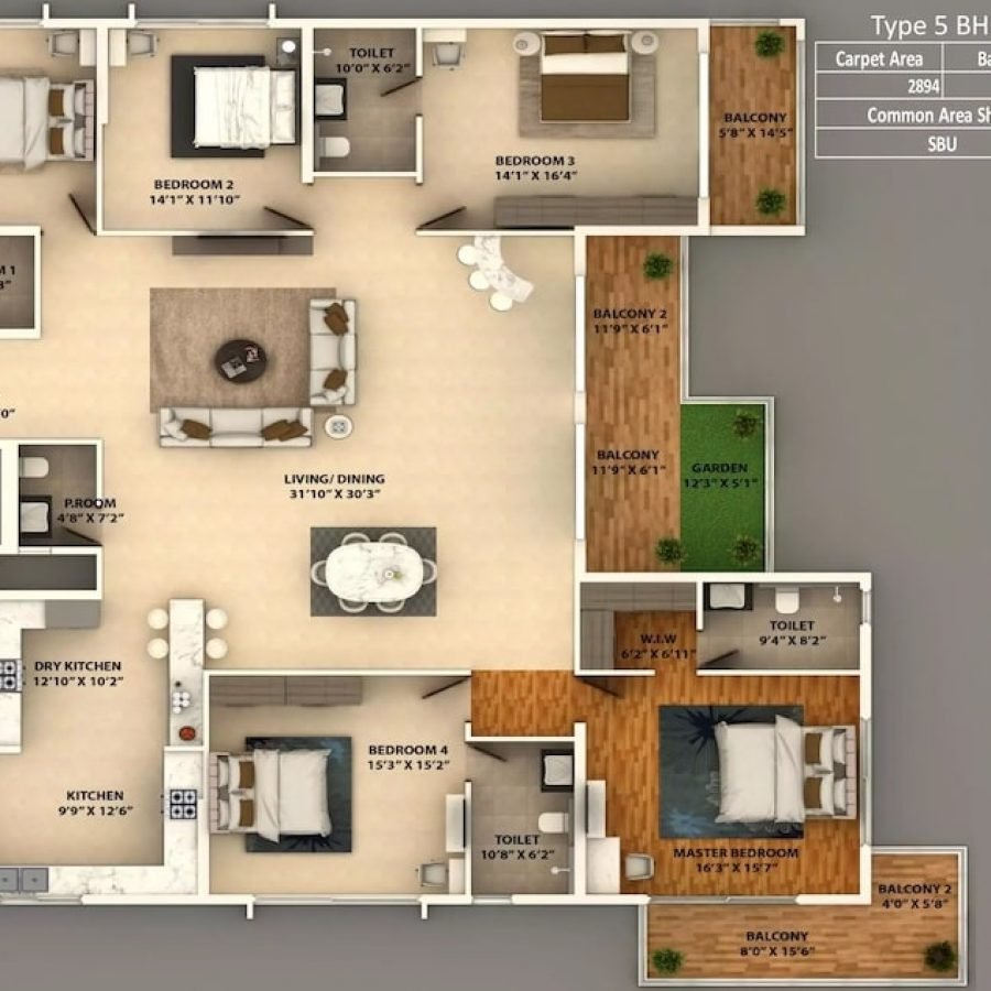 Life-By-The-Lake-5-BHK-Penthouse-1-Floor-Plan