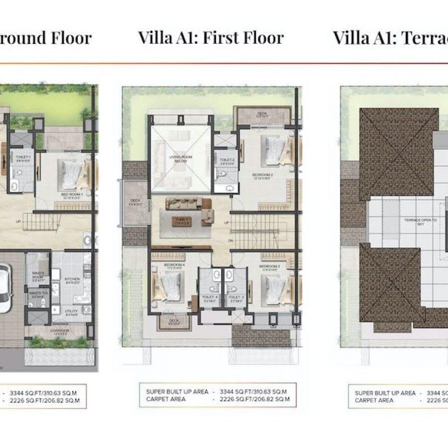 Prestige-Aspen-Greens-Villa-Type-A1-Floor-Plan