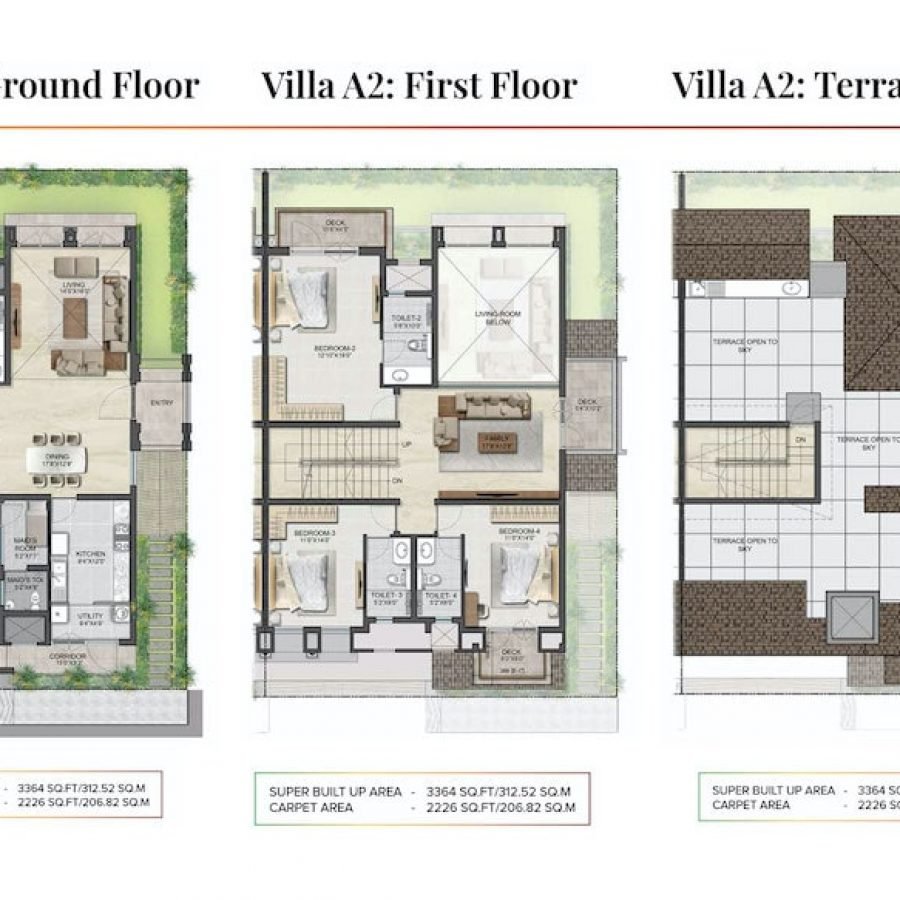 Prestige-Aspen-Greens-Villa-Type-A2-Floor-Plan