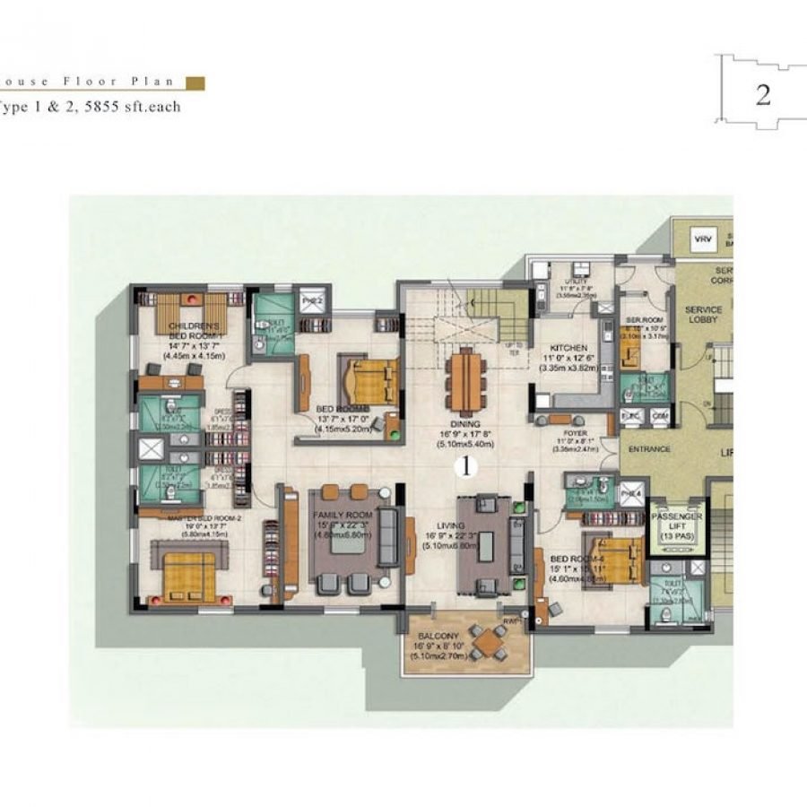Prestige-Edwardian-Type-1-4-BED-Penthhouse-Floor-Plan