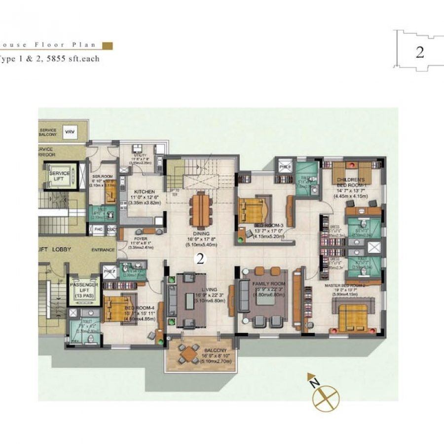 Prestige-Edwardian-Type-2-4-BED-Penthhouse-Floor-Plan