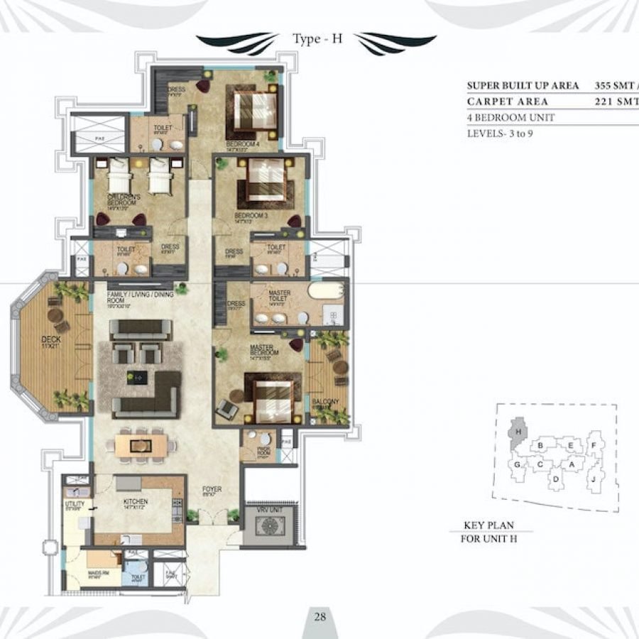 Prestige-Leela-Residences-Type-H-Floor-Plan