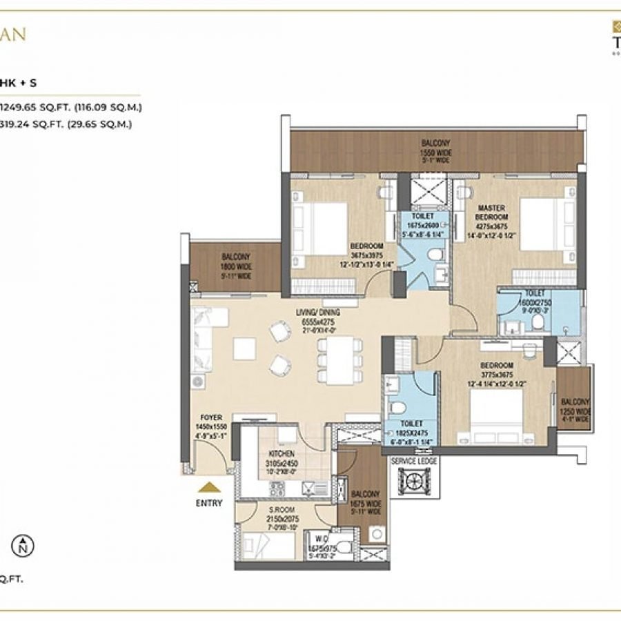 Puri-The-Aravallis-Type-2-3BHK-S