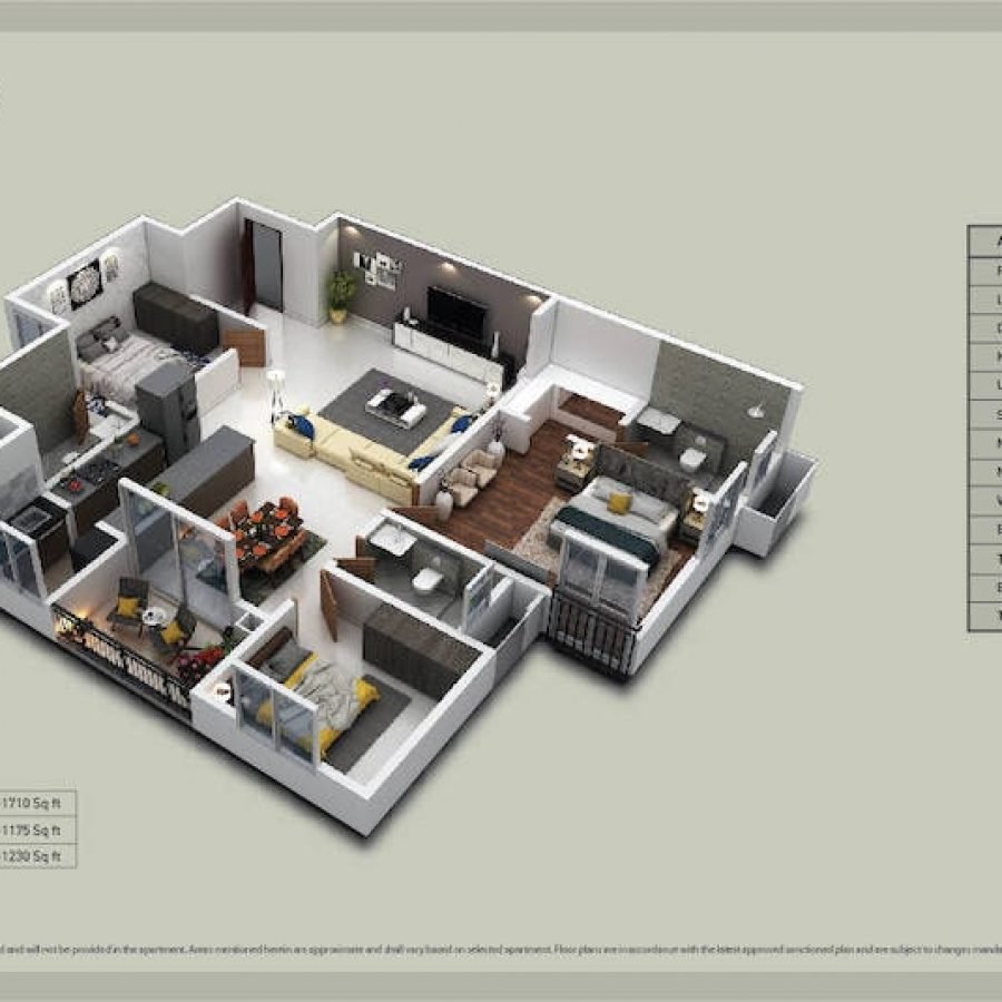 Purva-Zenium-3-BHK-Grand-Floor-Plan